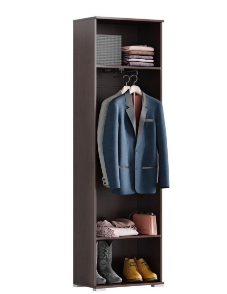 Шкаф Юнона-2 ШК-01 Венге/Дуб Молочный (Ш-600 х В-2036 х Г-358 мм)