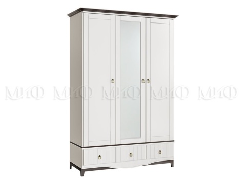 Спальный Гарнитур Виолетта МДФ Белый (Шкаф+Комод+Тумбы+Кровать)