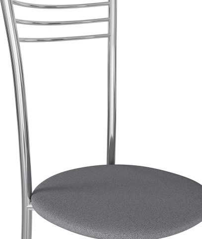 Комплект стульев Кассия (4 шт), хром рогожка серая