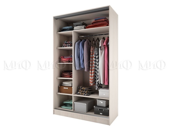 Шкаф-Купе Тринити-2 (Ш-1350 мм x В-2244 мм x Г-600 мм)/Разные Цвета