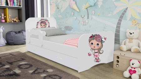 Кроватка "Девочка и Розочки" c Ящиками